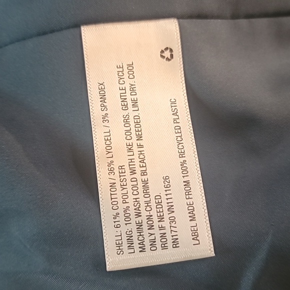 Blazer- Women’s plus size blazer with front pockets Blue/Cream Plaid - Picture 8 of 8